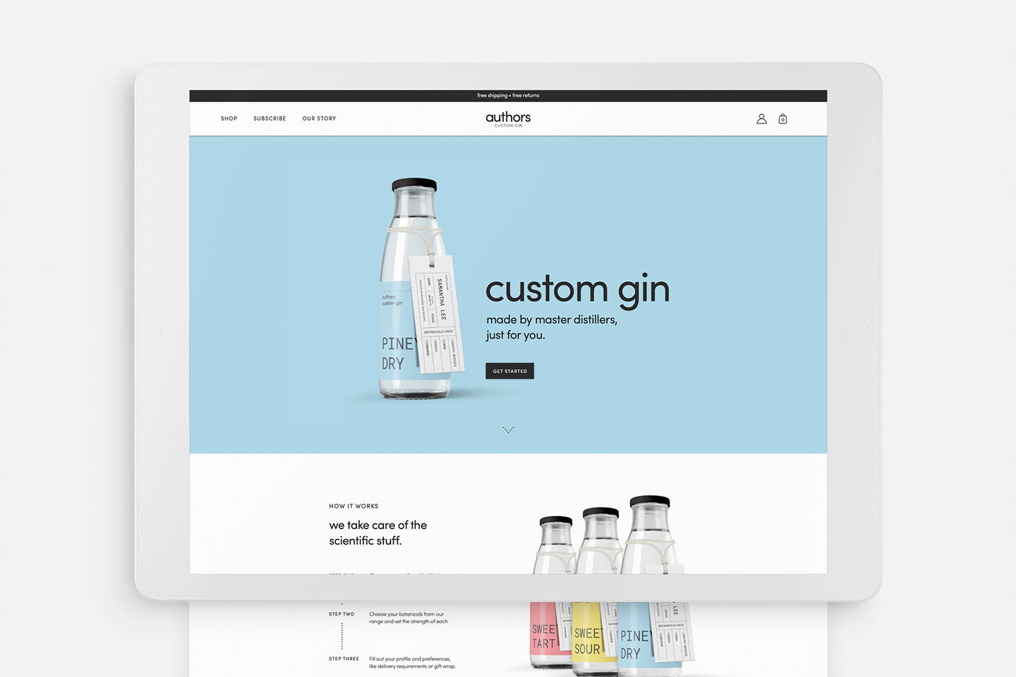 Custom Gin, a project created by Tom Graham while studying at Media Design School
